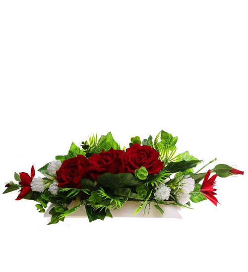 Kompozycja kwiatowa- czerwone róże w donicy 60 cm /Komp116  P325/