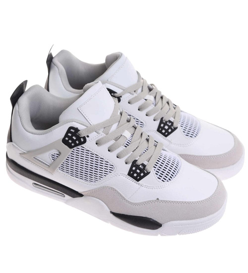 Beżowe wysokie buty sportowe męskie /E8-2 17961 W308/