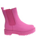 Fuksjowe matowe dziewczęce botki ocieplane /D5-3 18374 T188/