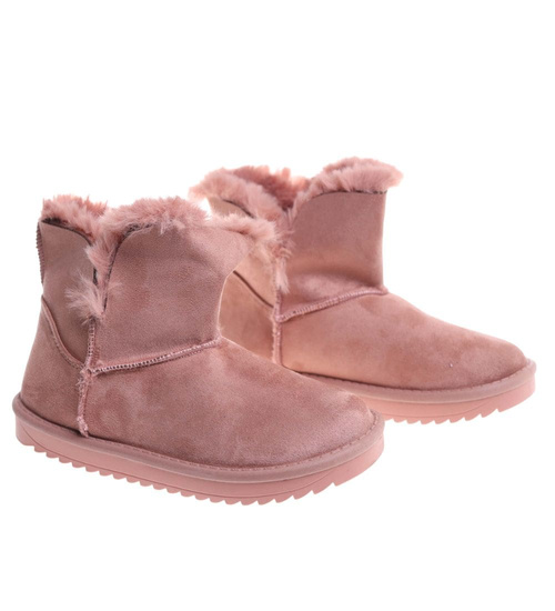 Różowe kozaki śniegowce z futerkiem /E5-2 18357 T195/