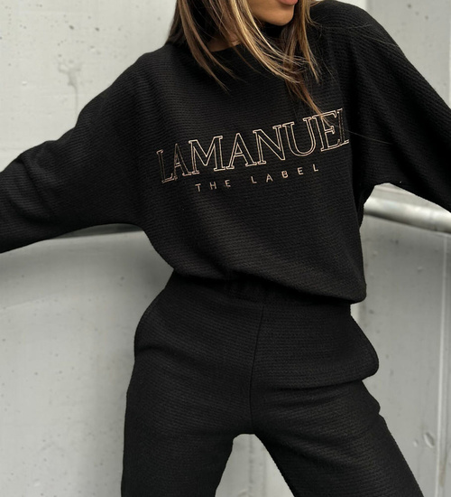 Czarny komplet dres Lamanuel /H UB631 T196/