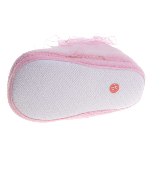 Różowe pluszowe kapcie dla niemowląt /H2 17568 MX2-5/