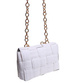 Ecru torebka listonoszka- kuferek z łańcuszkiem /H2-K12 TB536  M235/