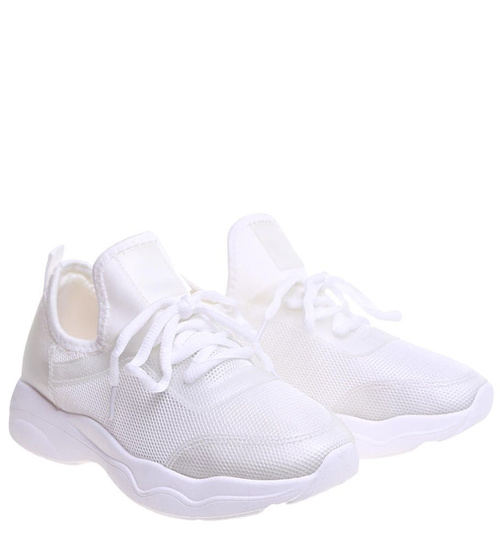 Wsuwane damskie buty sportowe Ecru /A8-1 16029 T284/