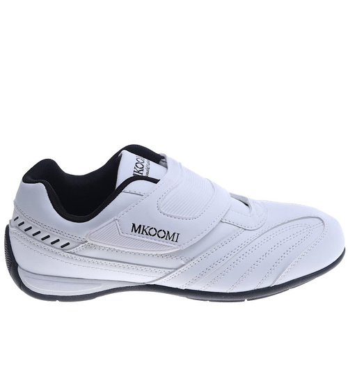 Białe sportowe buty na rzep E4-3 13996 S244/