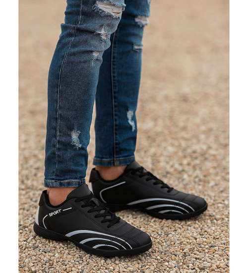 Czarne trampki halówki męskie /D2-2 18150 T388/