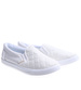 Materiałowe srebrne tenisówki slip on /E9-3 12540 T193/