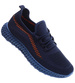 Lekkie ażurowe męskie buty sportowe Granatowe /D1-1 15556 T383/