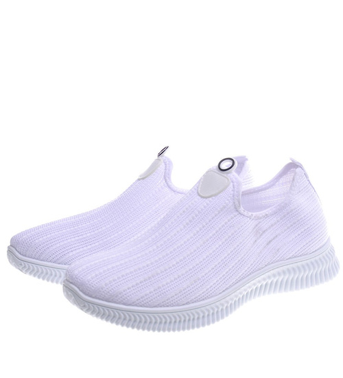 Wsuwane damskie buty sportowe białe /D6-3 13093 T235/