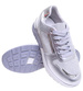 Wiązane srebrne buty sportowe damskie /F4-2 16077 G283/