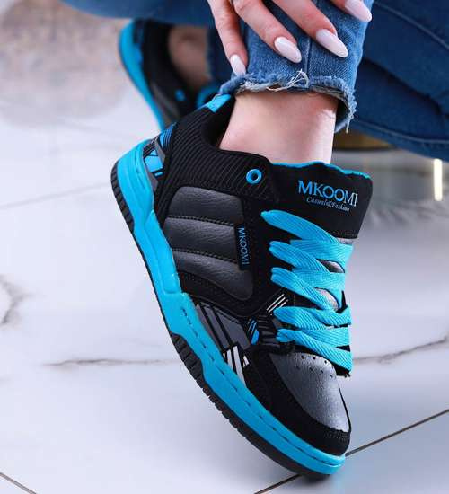 Czarno niebieskie damskie buty sportowe /E9-3 13854 S201/ Czarno niebieskie damskie buty sportowe /E9-3 13854 S201/