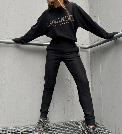 Czarny komplet dres Lamanuel /H UB631 T196/