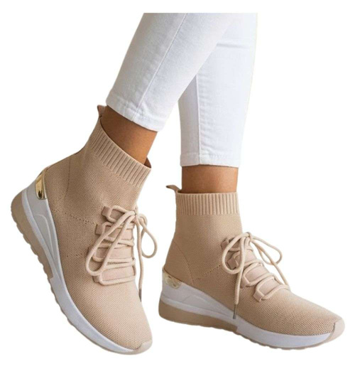 Elastyczne trampki sneakersy na koturnie /F5-3 13155 T111/