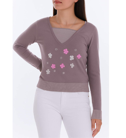 Fioletowa bluzka sweter damski /H2 K4 ub994S0/