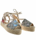 Modne espadryle na platformie Seastar Khaki /E3-2 8884 S500/