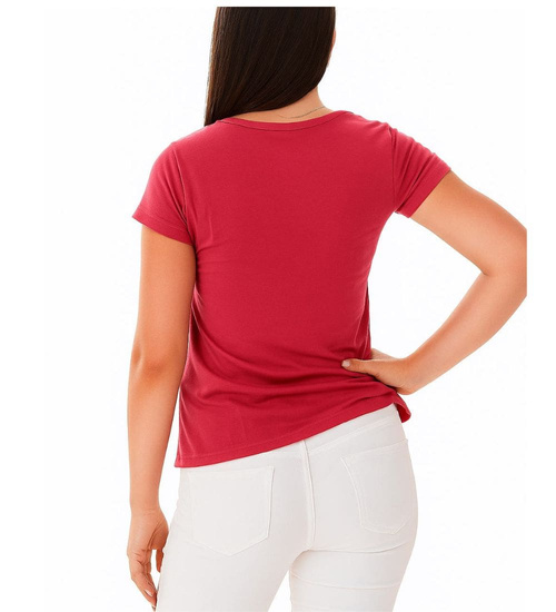 Fuksjowa letnia bluzka koszulka z cekinami /H2-K3 UB954 S0/