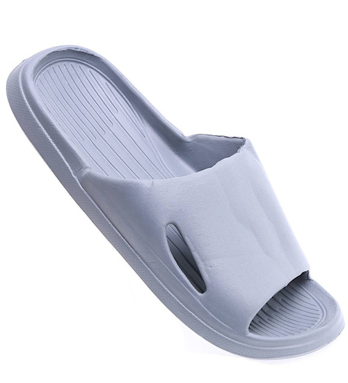 Piankowe basenowe szare klapki męskie /B5-1 15614 T8-4/