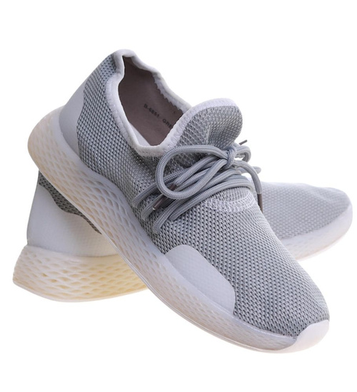 Wsuwane damskie buty sportowe Szare /D6-3 10120 S197/