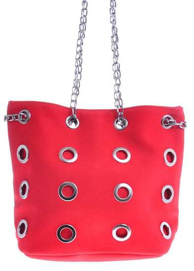 Klasyczna torebka damska Czerwona /H2-K25 TB88 S/ Klasyczna torebka damska Czerwona /H2-K25 TB88 S/