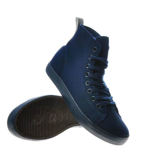 WYGODNE trampki sznurowane wysokie DK.BLUE /F8-3 4997 GA098/