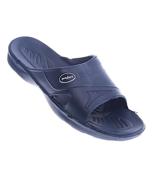 Basenowe klapki męskie Granatowe /B1-1 13262 T193/