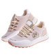 Sznurowane damskie buty sportowe Beżowe /D7-3 12348 T697/