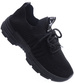 Wsuwane czarne buty sportowe damskie /D6-3 15618 T256/