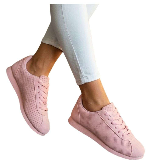 Różowe damskie buty sportowe /G7-2 17411 T102 +H2/