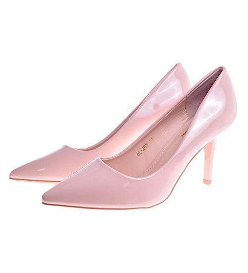 Klasyczne beżowe szpilki /B5-2 11797 T595/