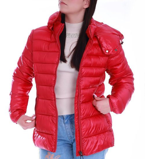 Ocieplana zimowa czerwona kurtka /H KR13 G488/