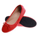 Czerwone balerinki damskie z kokardką /B3-1 4510 S098/