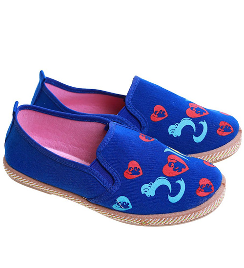 Wsuwane niebieskie tenisówki dziewczęce /E5-1 7834 S095/