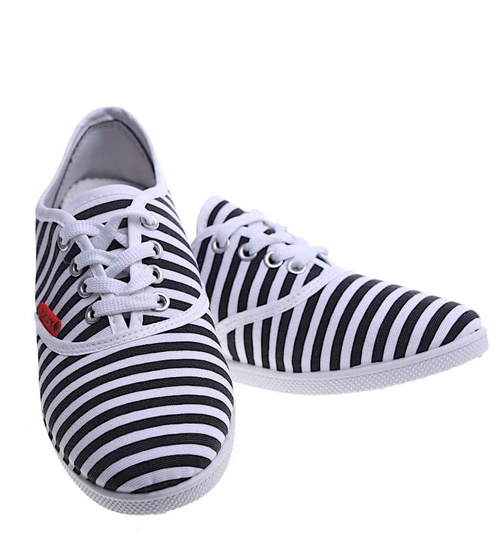 Pasiaste damskie tenisówki /A2-2 13459 S171/