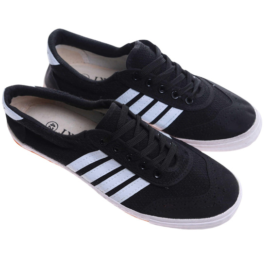 Czarne materiałowe trampki halówki chłopięce wiązane /D5-1 17650  T138/