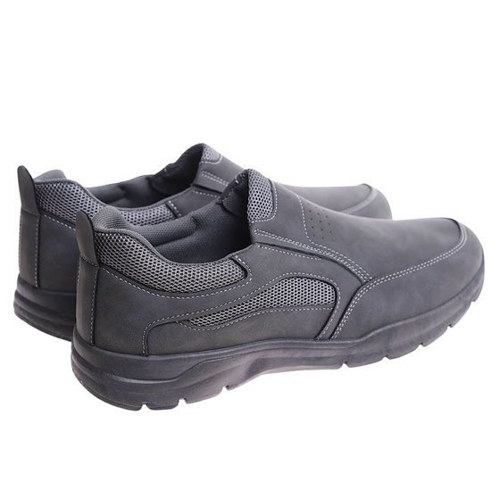 Wsuwane szare męskie buty sportowe /B3-1 17434 T484/