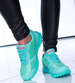 Sznurowane miętowe sportowe buty damskie /D5-3 15135 T380/