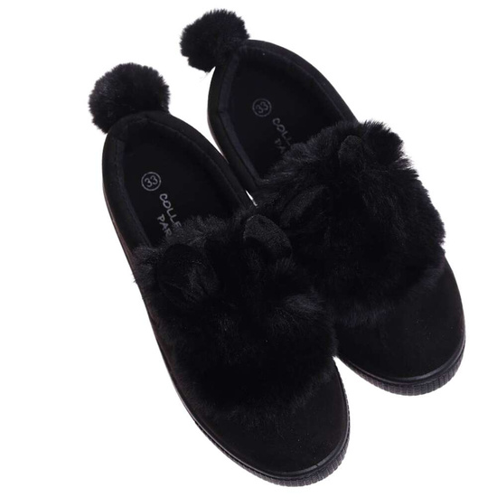 Czarne dziewczęce tenisówki /E6-3 15714 T04/