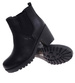 Czarne wsuwane botki na obcasie /G5-2 18241 T300/