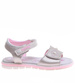 Srebrne sandałki dziewczęce na rzepy /A8-2 16387 T283/