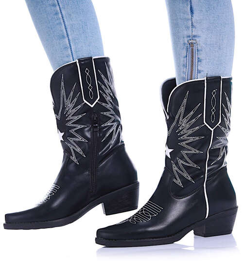 Czarne botki kowbojki Seastar /F10-3 15292 T197/