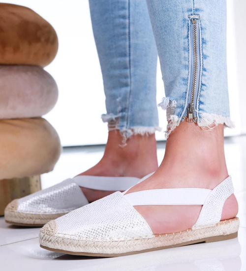 Błyszczące wsuwane espadryle damskie /G1-2 16222 G122/