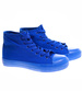 Klasyczne niebieskie trampki damskie z wysoką cholewką /H2 16722 G9-84/