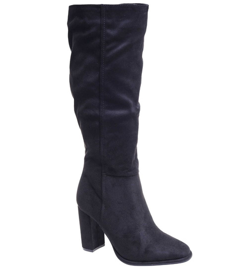 Klasyczne czarne kozaki do kolan /F4-1 18330 T600/