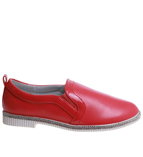 Czerwone półbuty dziewczęce /C7-3 11275 S192/