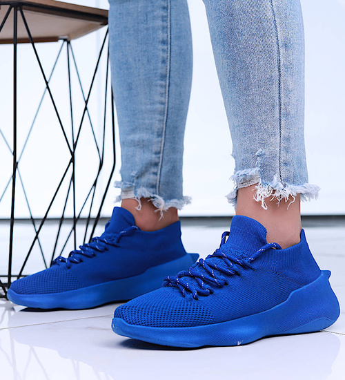 Niebieskie wkładane buty sportowe /G1-2 15916 T195/