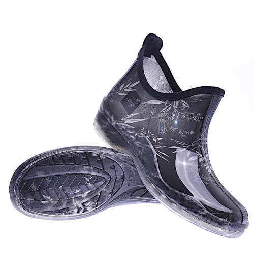 Damskie kalosze z krótką cholewką czarne /F3--1 12490 T396/