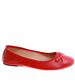 Czerwone balerinki damskie z kokardką /B3-1 4510 S098/