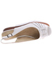 Białe damskie sandały na płaskim obcasie /G13-3 16289 T089/