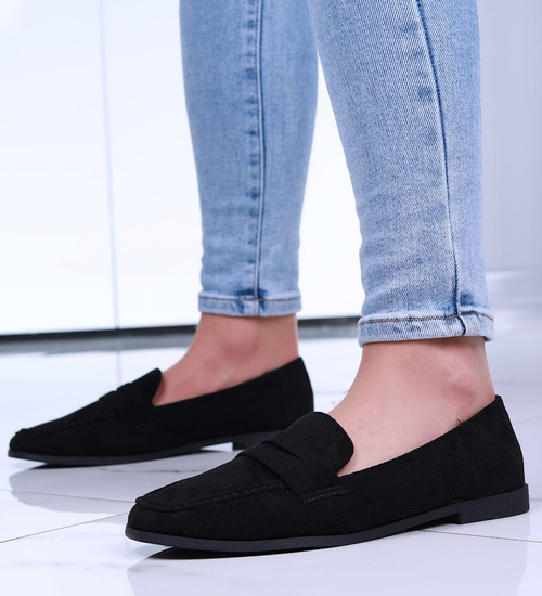 Czarne wiosenne baleriny lordsy /A1-3 15466 T189/