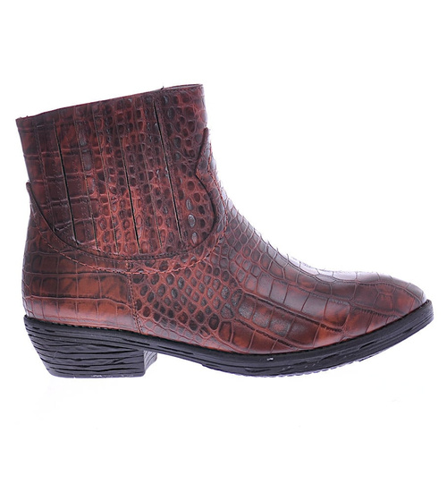 Kobiece botki sztyblety Brązowe /A5-2 12575 S290/